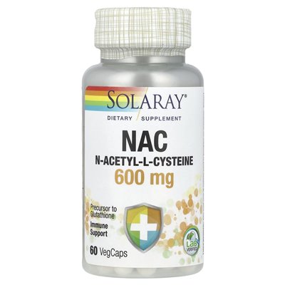 Solaray, NAC (N-acetylo-l-cysteine), 600 mg, 60 Vegcaps
