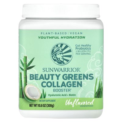 Sunwarrior, Beauty Greens Collagen Booster, Unxlavered, 10,6 uncji (300 g) Sunwarrior, Beauty Greens Collagen Booster, Unxlavered, 10,6 uncji (300 g)