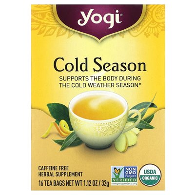 Yogi Tea, Erkältungssaison, Koffeinfrei, 16 Teebeutel, 1,12 oz (32 g)
