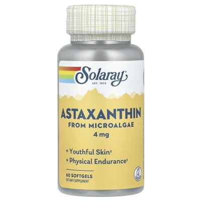 Solaray, astaksantyna, 4 mg, 60 miękkich Solaray, astaksantyna, 4 mg, 60 miękkich