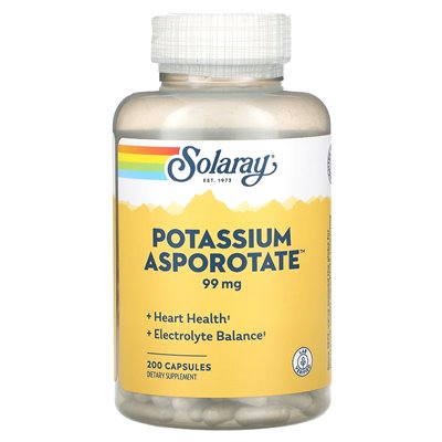 Solaray, asporotan potasu, 99 mg, 200 kapsułek Solaray, asporotan potasu, 99 mg, 200 kapsułek
