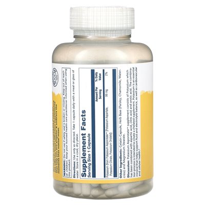 Solaray, asporotan potasu, 99 mg, 200 kapsułek Solaray, asporotan potasu, 99 mg, 200 kapsułek