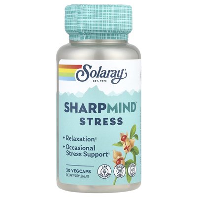 Solaray, Sharpmind ™ Stress, 30 pflanzliche Kapseln