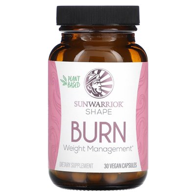 Sunwarrior, Shape, Burn, Weight Management, 30 Vegan Capsules