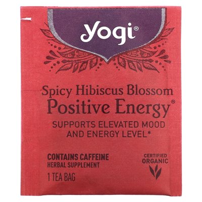 Yogi Tea, Positive Energie, Würzige Hibiskusblüte, 16 Teebeutel, 1,12 oz (32 g)