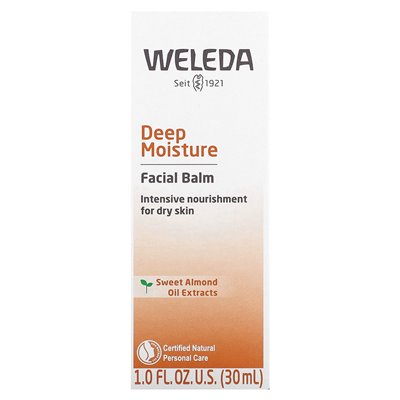 Weleda Deep Moisture Gesichtsbalsam, Süßmandelöl-Extrakte, 1 fl oz (30 ml)