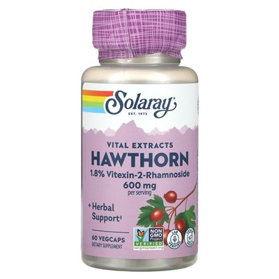 Solaray, Vitale Weißdornextrakte, 300 mg, 60 vegetarische Kapseln
