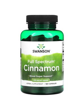 Swanson, Pełny Spektrum Cynamonu, 375 mg, 180 Kapsułek Swanson, Pełny Spektrum Cynamonu, 375 mg, 180 Kapsułek