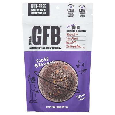 GFB, bezglutenowe ukąszenia ciastek, Browna Fudge, 113 g