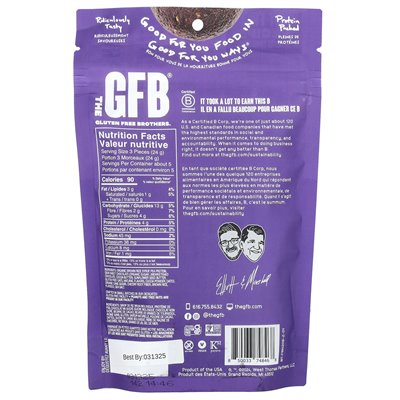 GFB, bezglutenowe ukąszenia ciastek, Browna Fudge, 113 g