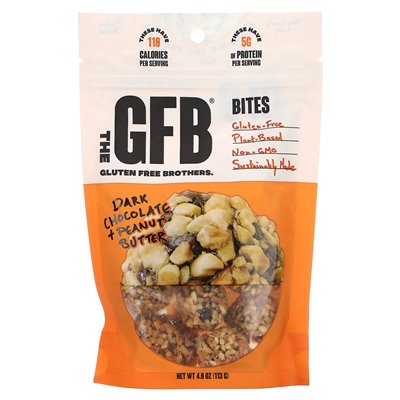 GFB, Gluten Free Bites, Dark Chocolate + Peanut Butter, 4 oz (113 g)