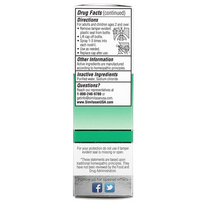Similasan, mgła nosowa zatok, 0,68 fl oz (20 ml)