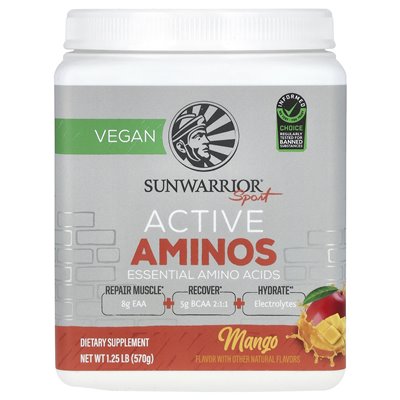 Sunwarrior, Sport, Active Aminos, Mango, 1,25 LB (570 g)