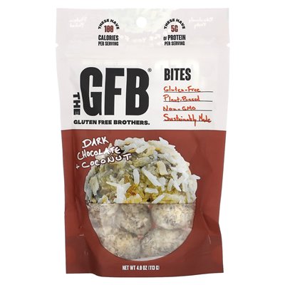 GFB, Glutenfreie Häppchen, Zartbitterschokolade + Kokosnuss, 4 oz (113 g)