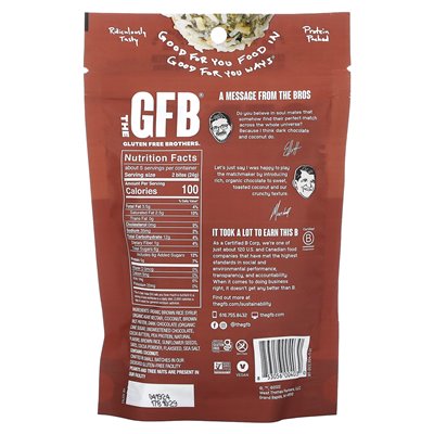 GFB, Glutenfreie Häppchen, Zartbitterschokolade + Kokosnuss, 4 oz (113 g)