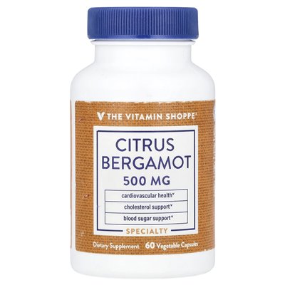 Witaminy Shoppe, Citrus Bergamot, 500 mg, 60 kapsułek warzywnych