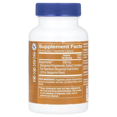 Witaminy Shoppe, Citrus Bergamot, 500 mg, 60 kapsułek warzywnych