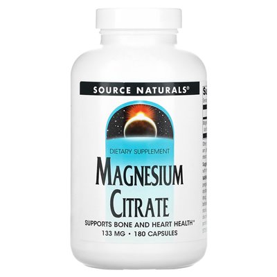 Source Naturals, Magnesiumcitrat, 133 mg, 180 Kapseln