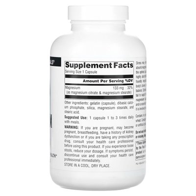 Source Naturals, Magnesiumcitrat, 133 mg, 180 Kapseln
