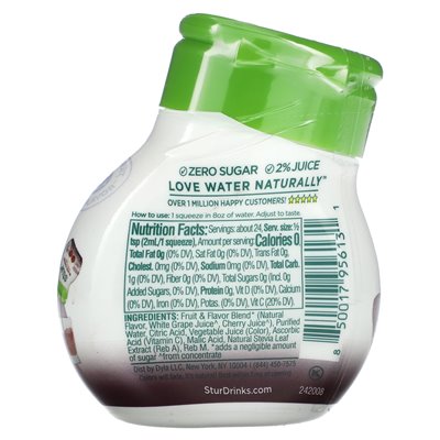 Stur, Antioxidant Water Booster, Black Cherry, 1.62 Fl Oz (48 ml)
