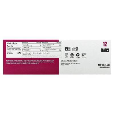 GFB, Gluten Free Bars, Oat Raisin Bars, 12 Bars, 2.05 oz (58 g)