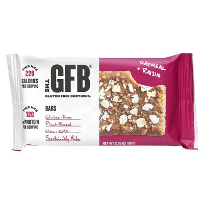 GFB, pręty bezglutenowe, pręty rodzynowe owsiane, 12 barów, 2,05 uncji (58 g)