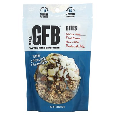 GFB, Gluten Free Bites, Dark Chocolate + Almond, 4 oz (113 g)