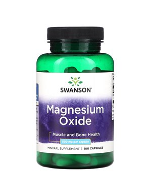 Swanson, Magnesium Oxide, 500mg, 100 Capsules