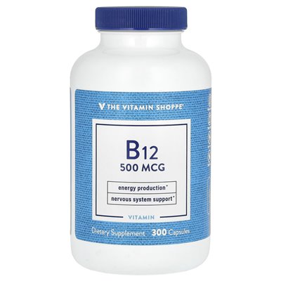 Witaminy Shoppe, witamina B12, 500 mcg, 300 kapsułek