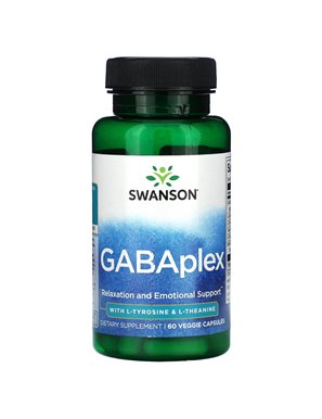 Swanson, GABAplex with L-Tyrosine & L-Theanine, 60 Veggie Capsules