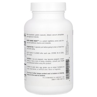Source Naturals, Super Amino Night, 120 Capsules