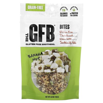 GFB, Glutenfreie Häppchen, Banane-Walnuss, 4 oz (113 g)