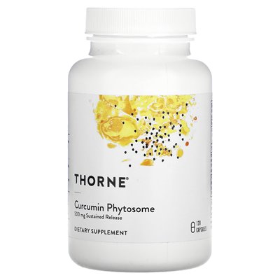 Thorne, fitosom kurkuminy, trwałe uwalnianie, 500 mg, 120 kapsułek Thorne, fitosom kurkuminy, trwałe uwalnianie, 500 mg, 120 kapsułek