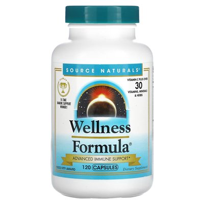 Źródło Naturals, Wellness Formuła, zaawansowane wsparcie immunologiczne, 120 kapsułek