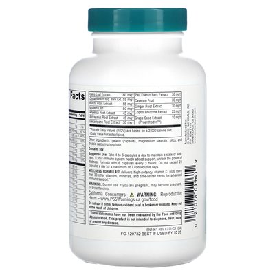 Źródło Naturals, Wellness Formuła, zaawansowane wsparcie immunologiczne, 120 kapsułek