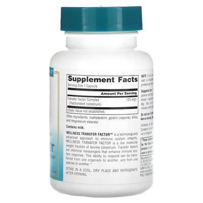 Natural Source, Wellness, Transfer Factor, 125 mg, 60 Kapseln