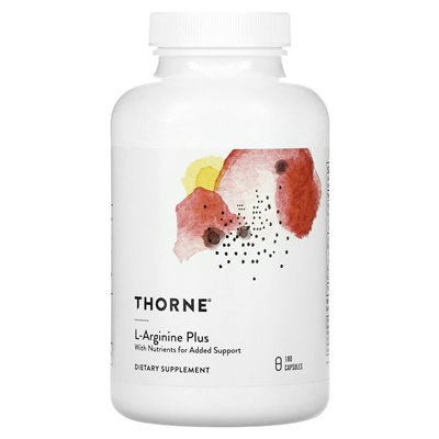 Thorne, L-arginina plus z składnikami odżywczymi dla dodatkowego wsparcia, 180 kapsułek