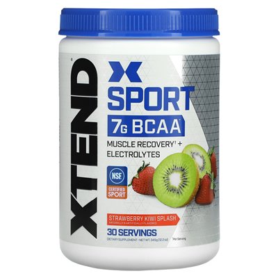 Xtend, Sport, 7G BCAA, Truskawka Kiwi Splash, 12.2 uncji (345 g) Xtend, Sport, 7G BCAA, Truskawka Kiwi Splash, 12.2 uncji (345 g)