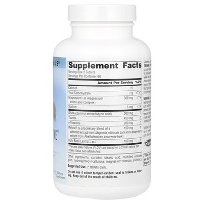 Źródło Naturals, Serene Science®, Theanine Serene® z Relora®, 120 tabletek