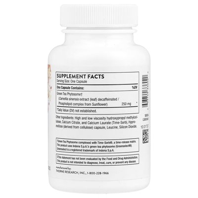 Thorne, Green Tea Phytosome, 60 Capsules