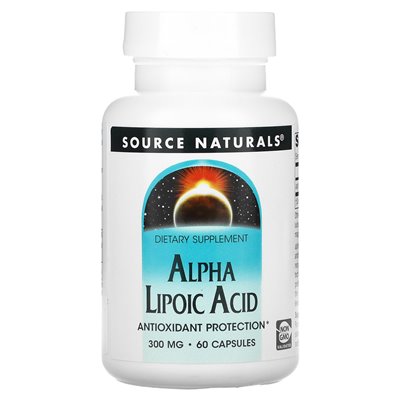 Source Naturals, Alpha-Liponsäure, 300 mg, 60 Kapseln