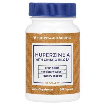 Witaminy Shoppe, Huperzine A z Ginkgo Biloba, 60 kapsułek