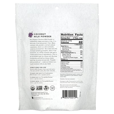 Szalenie organiczne, kokosowe mleko w proszku, 8 uncji (227 g)
