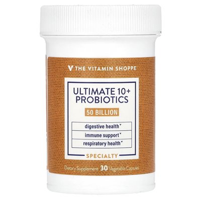 The Vitamin Shoppe, Ultimate 10+ probiotyki, 50 miliardów CFU, 30 kapsułek warzywnych