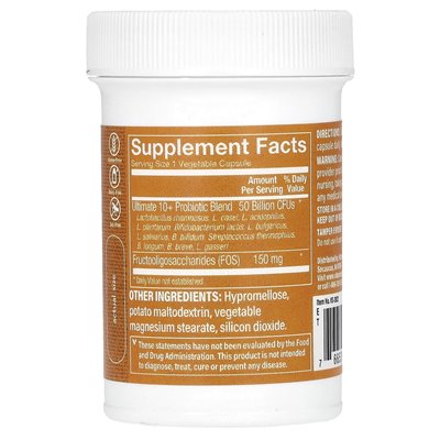 The Vitamin Shoppe, Ultimate 10+ probiotyki, 50 miliardów CFU, 30 kapsułek warzywnych
