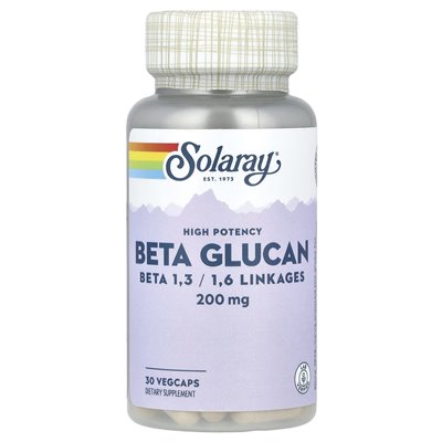 Solaray, Beta Glucan, High Strength, 200mg, 30 Vegcaps