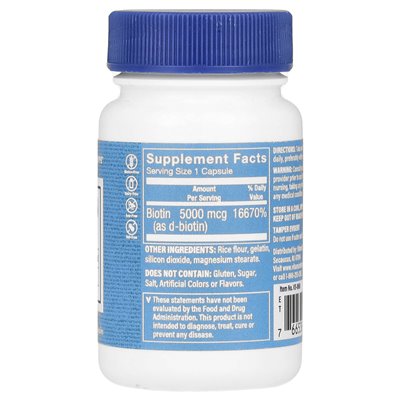 The Vitamin Shoppe, biotyna, 5000 mcg, 60 kapsułek