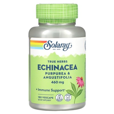 Solaray, True Herbs, Echinacea, 460 mg, 180 vegetarische Kapseln