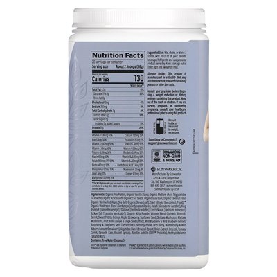 Sunwarrior, Lean Superfood Shake, wanilia, 1,59 funta (720 g)