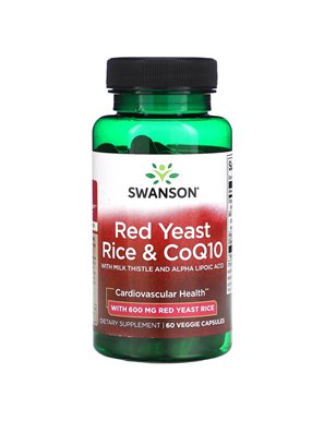 Swanson, Red Yeast Rice & CoQ10 with Milk Thistle & Alpha Lipoic Acid, 60 Vegetarian Capsules Swanson, Red Yeast Rice & CoQ10 with Milk Thistle & Alpha Lipoic Acid, 60 Vegetarian Capsules